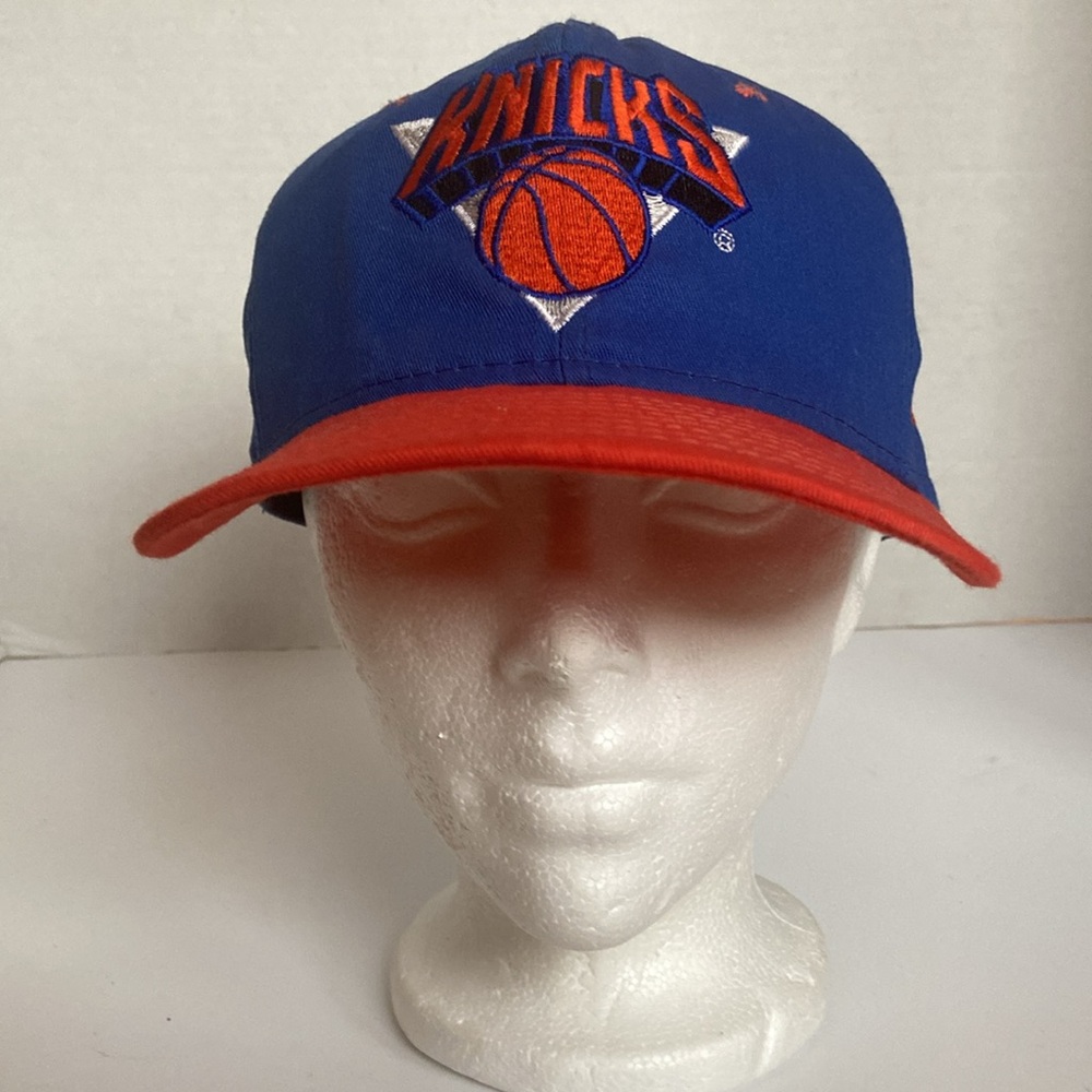 Vintage New York Knicks Blue and Orange Team Logo Baseball Cap